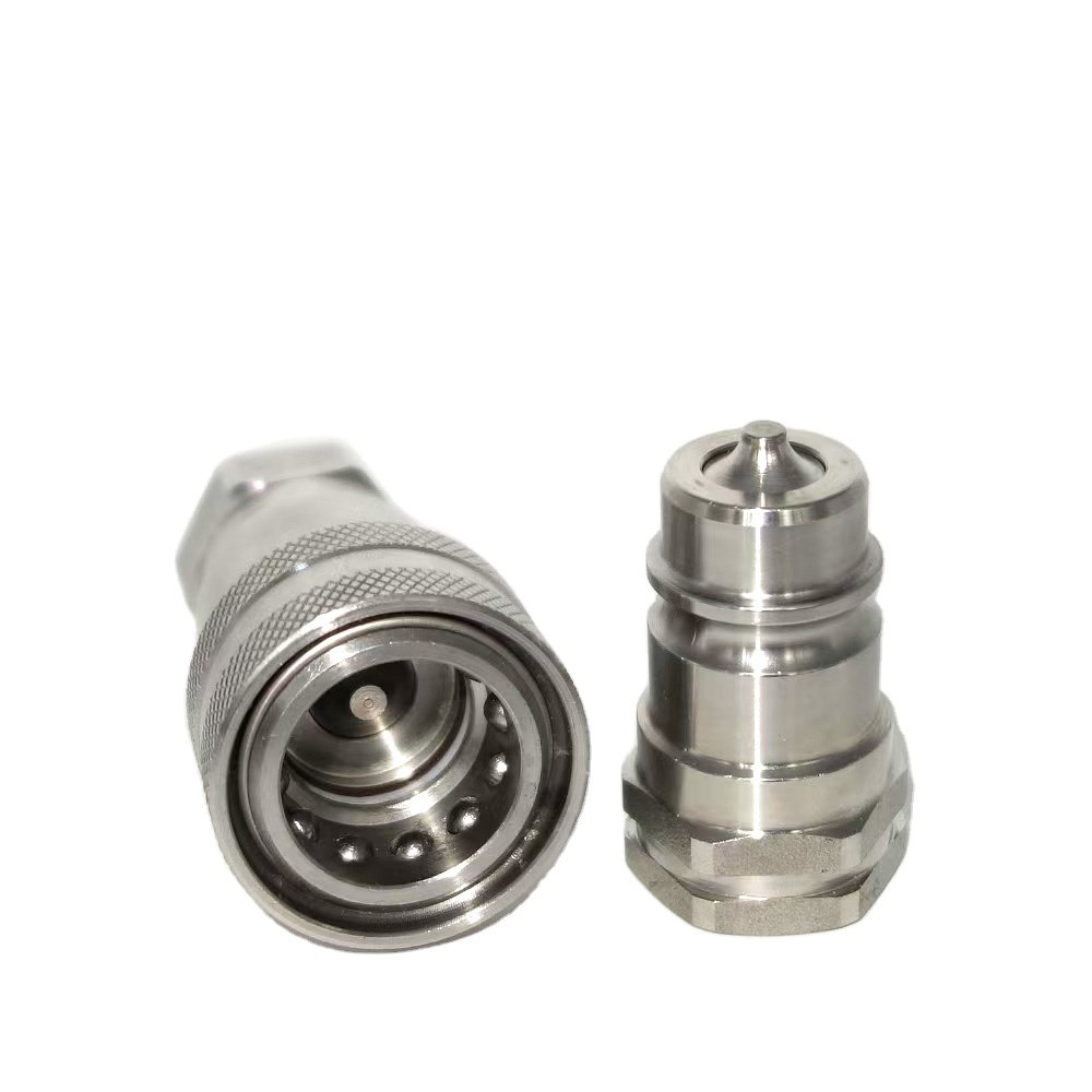 Hydraulic Coupler Manufacturer ISO 7241-A BSP Thread Stainless Steel Quick Connect Hose Fittings Pressure Release Coupling
